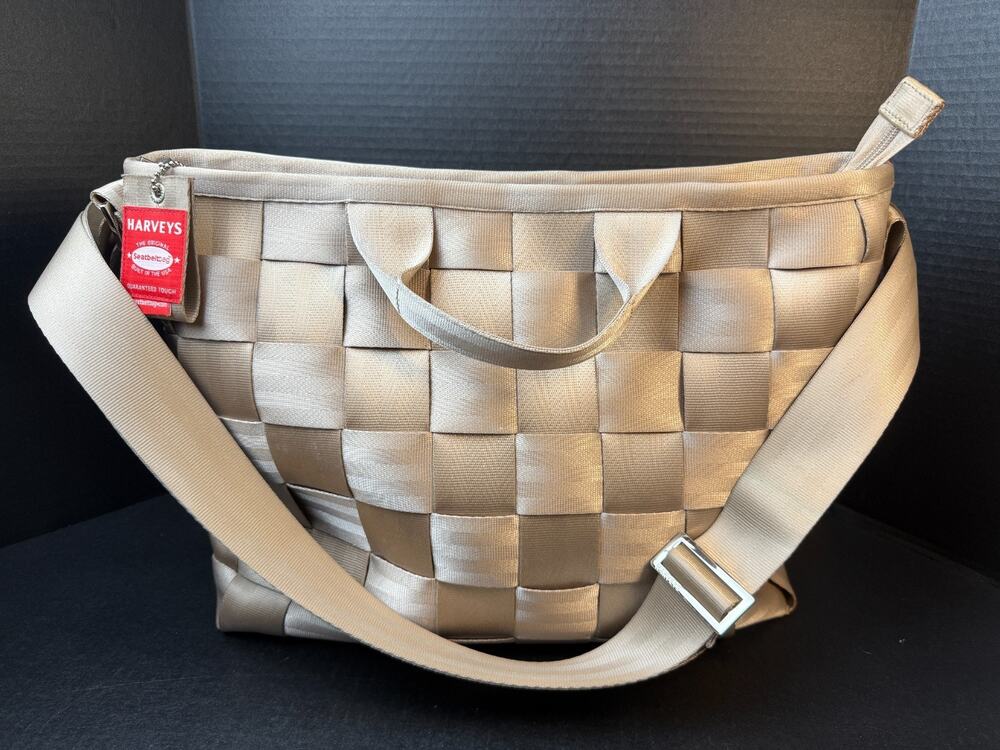 Harveys The Original Seatbelt Laptop Tote Bag Champagne Beige
